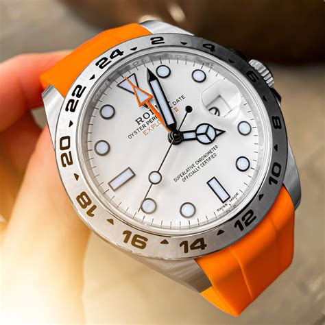 rolex explorer 2 rubber strap